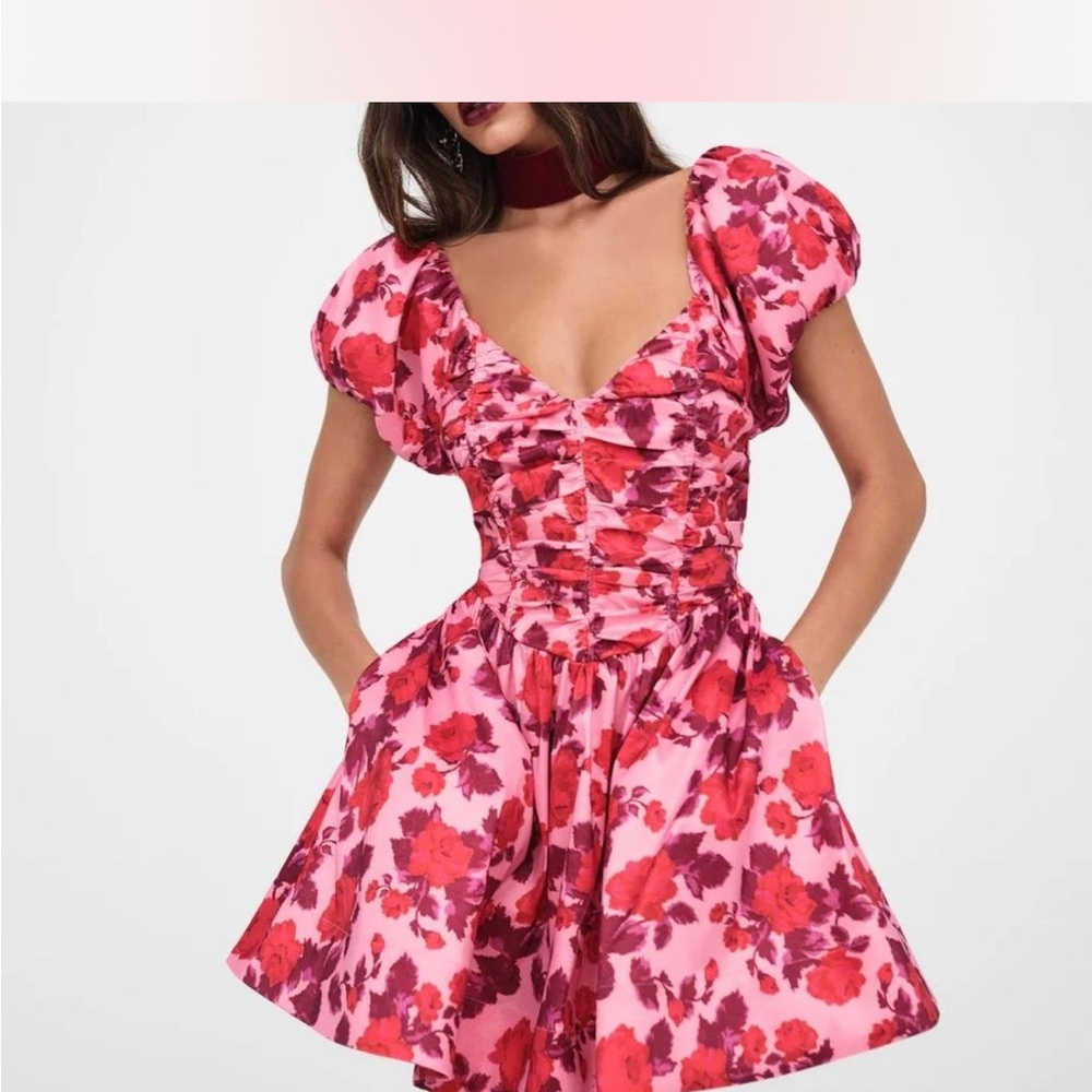New For Love And Lemons Pink Lissa Mini Dress